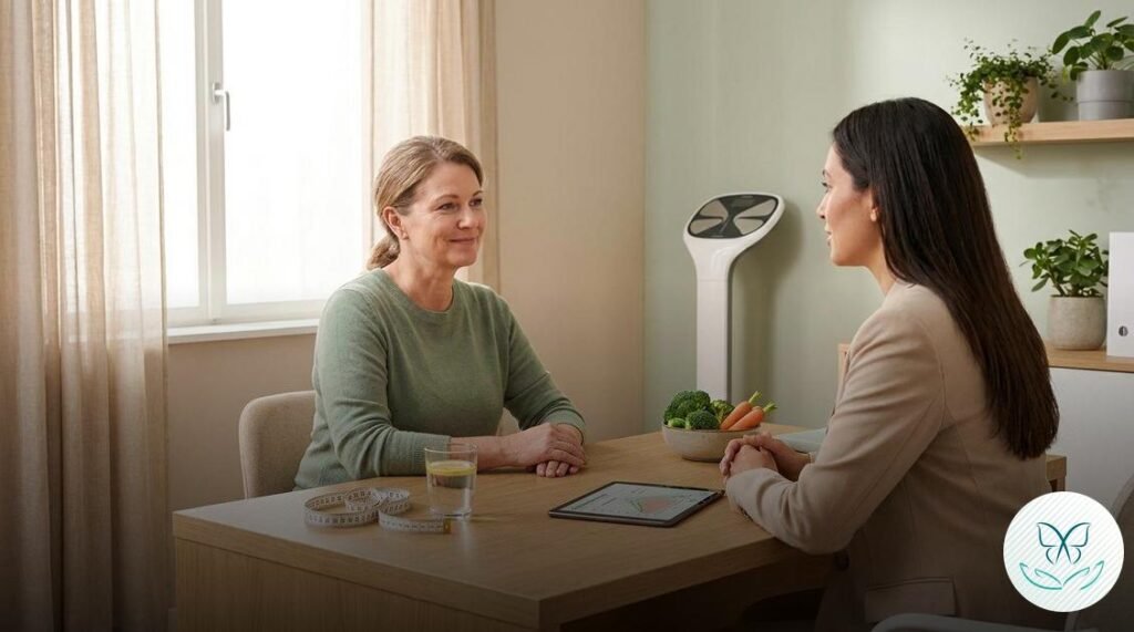 Dra. Sabryna Lucena Endocrinologista; endocrinologista em Brasília; Programa Escolha Certa; tratamento para obesidade baseado em evidências; emagrecimento saudável com acompanhamento; tratamento para menopausa e climatério; ajuste hormonal mulheres 40+; endocrinologista para tratamento de tireóide; reversão de gordura no fígado (esteatose); controle de pré-diabetes e colesterol; síndrome dos ovários policísticos - SOP; médica especialista em metabolismo; bioimpedância consulta Brasília; tratamento ético para perda de peso; equipe multidisciplinar para emagrecimento; acompanhamento médico para obesidade crônica;