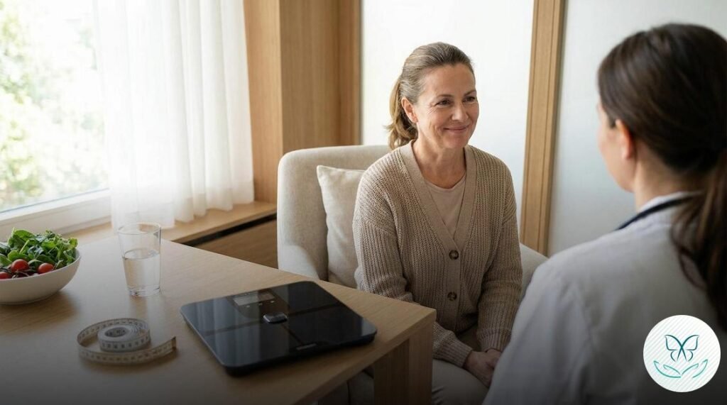 Dra. Sabryna Lucena Endocrinologista; endocrinologista em Brasília; Programa Escolha Certa; tratamento para obesidade baseado em evidências; emagrecimento saudável com acompanhamento; tratamento para menopausa e climatério; ajuste hormonal mulheres 40+; endocrinologista para tratamento de tireóide; reversão de gordura no fígado (esteatose); controle de pré-diabetes e colesterol; síndrome dos ovários policísticos - SOP; médica especialista em metabolismo; bioimpedância consulta Brasília; tratamento ético para perda de peso; equipe multidisciplinar para emagrecimento; acompanhamento médico para obesidade crônica;
