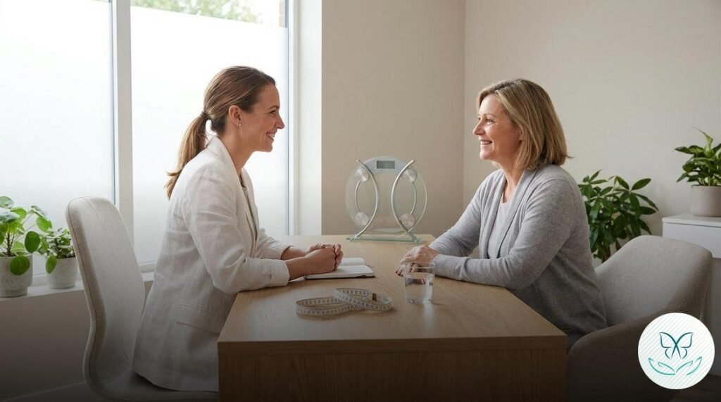 Dra. Sabryna Lucena Endocrinologista; endocrinologista em Brasília; Programa Escolha Certa; tratamento para obesidade baseado em evidências; emagrecimento saudável com acompanhamento; tratamento para menopausa e climatério; ajuste hormonal mulheres 40+; endocrinologista para tratamento de tireóide; reversão de gordura no fígado (esteatose); controle de pré-diabetes e colesterol; síndrome dos ovários policísticos - SOP; médica especialista em metabolismo; bioimpedância consulta Brasília; tratamento ético para perda de peso; equipe multidisciplinar para emagrecimento; acompanhamento médico para obesidade crônica;