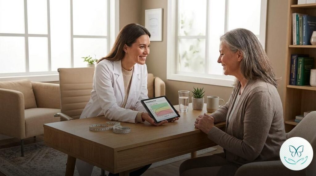 Dra. Sabryna Lucena Endocrinologista; endocrinologista em Brasília; Programa Escolha Certa; tratamento para obesidade baseado em evidências; emagrecimento saudável com acompanhamento; tratamento para menopausa e climatério; ajuste hormonal mulheres 40+; endocrinologista para tratamento de tireóide; reversão de gordura no fígado (esteatose); controle de pré-diabetes e colesterol; síndrome dos ovários policísticos - SOP; médica especialista em metabolismo; bioimpedância consulta Brasília; tratamento ético para perda de peso; equipe multidisciplinar para emagrecimento; acompanhamento médico para obesidade crônica;